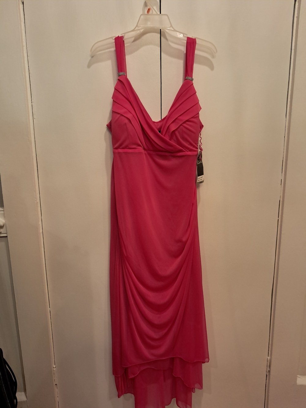 Scarlett Nite Women's Pink Draped Midi Dress Size 22W